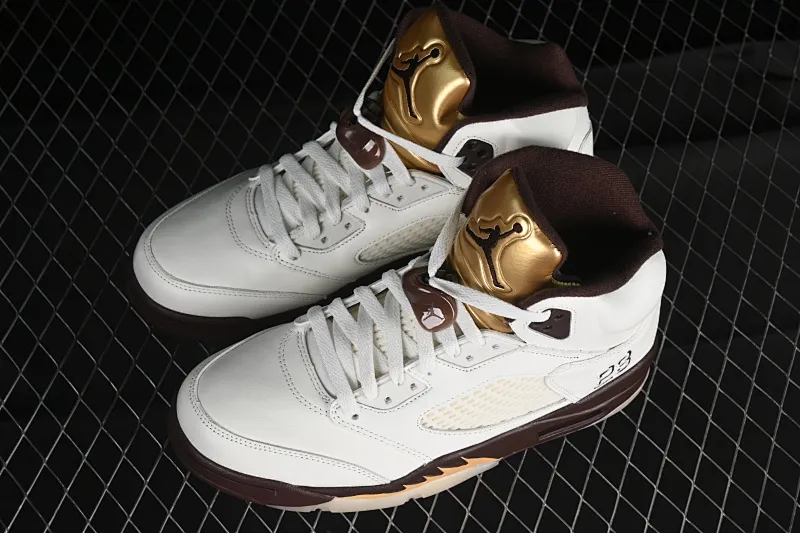 All categories Air Jordan Jordan series basketball shoes Air Jordan 5 Air Jordan 5 Retro AJ5 Joe 5 white brown DD9336-200
